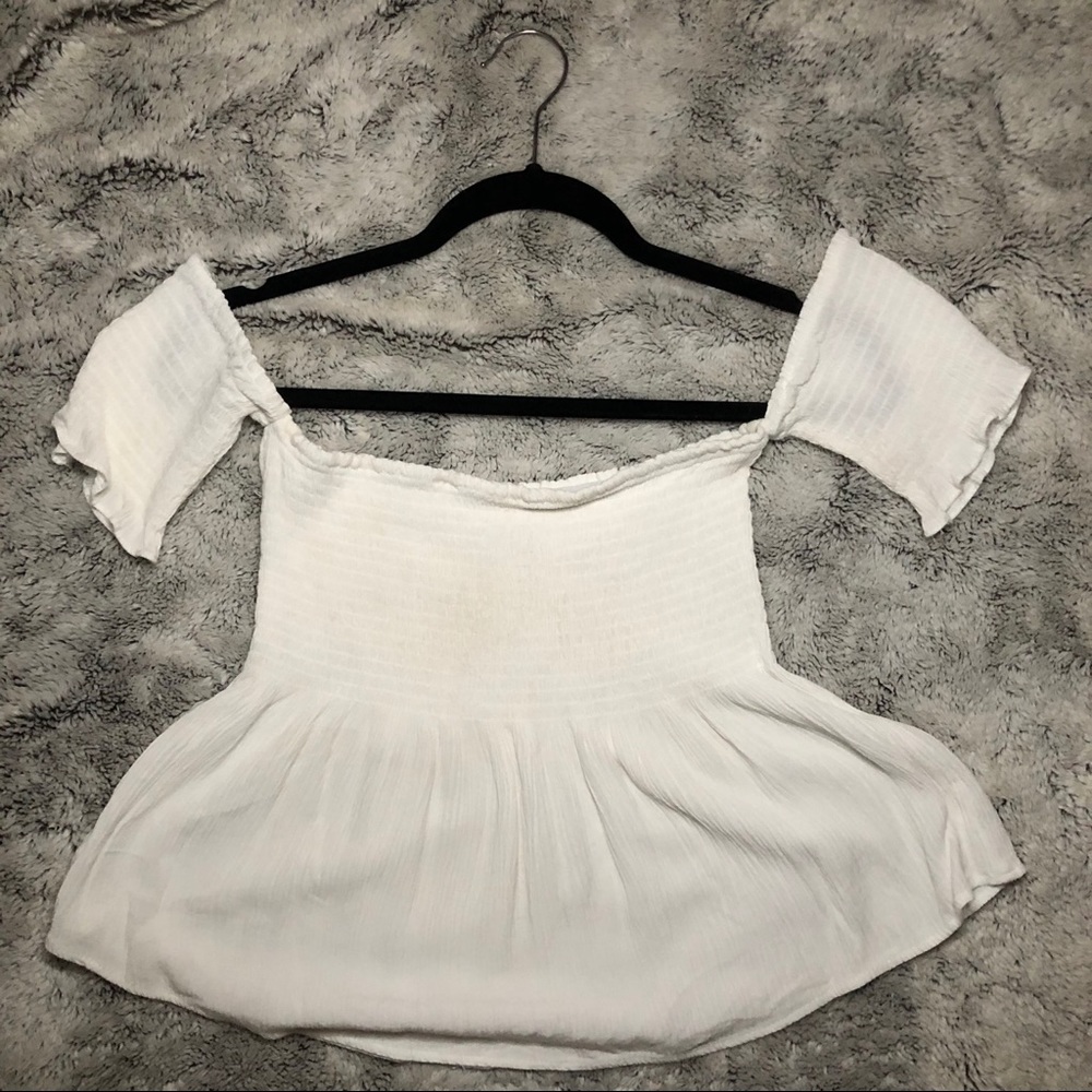 off the shoulder short top.